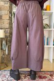Bennie Quirky Barrel Pant Aubergine Pin Stripe